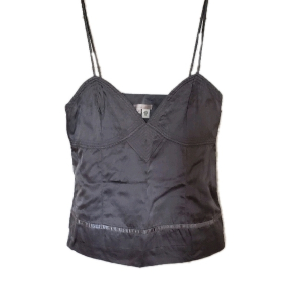 grey satin camisole top